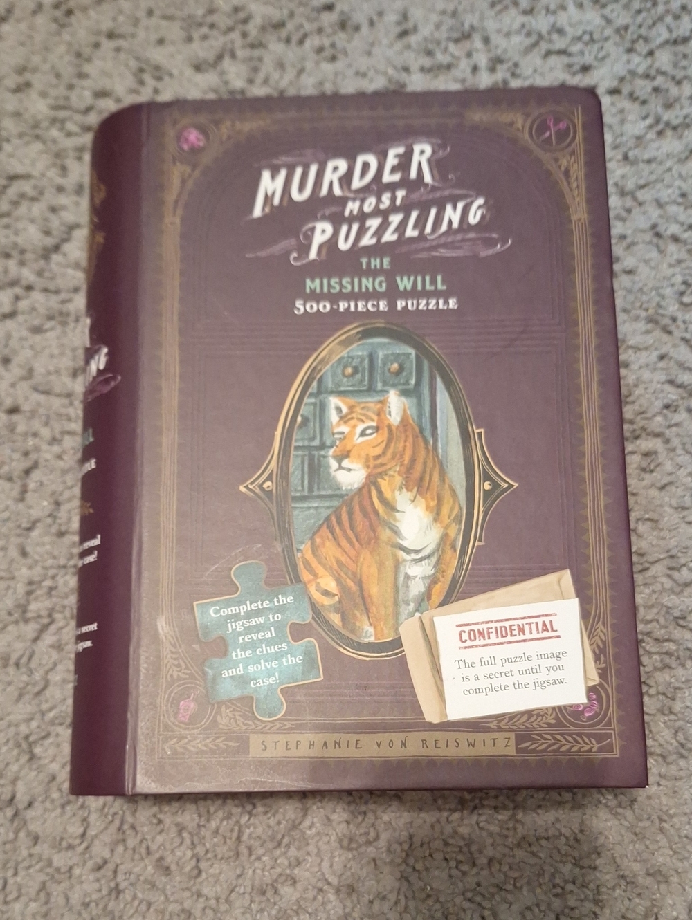 Chronicle Books Mystery Puzzle Box – Purple and Gold Cover